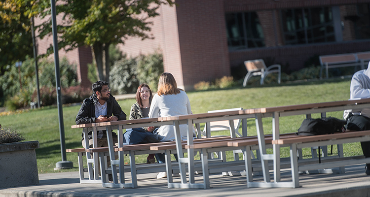 Students outdoors at UBCO